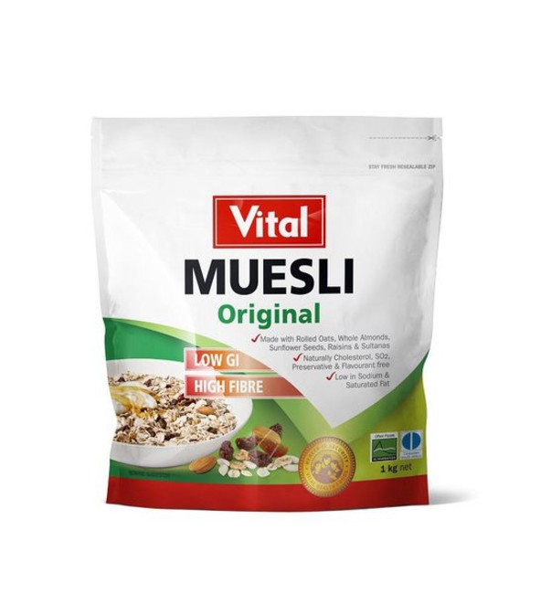 Compare Prices Vital Original Muesli Low GI 1kg