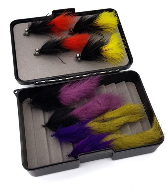 Compare Prices SciFlies Fly Fishing 8 Piece Catfish Flies & Fly Box Set