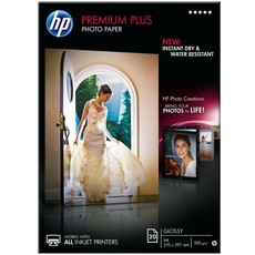 HP Premium Plus Glossy Photo Paper 20-sheet A4 210 x 297 mm (CR672A)