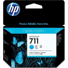 Genuine HP 711 Tri-pack 29ml Cyan Ink Cartridges (CZ134A)