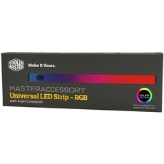 Cooler Master - Universal Magnetic LED Light Strip RGB 1 Piece SATA Power 4-Pin RGB