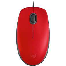 Logitech - M110 Wired Mouse - Red