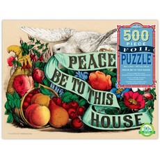 eBoo Rectangular Foil Family Puzzle - Peace Be To This House (500 Piece)