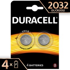 Duracell 2032 Speciality 3V Li-ion Coin Batteries - 4 Pack