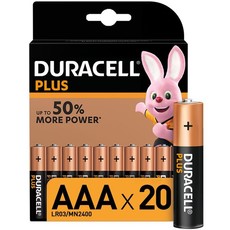 Duracell Plus Power Alkaline AAA Batteries - 20 Pack