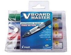 Pilot V Board Master Whiteboard Markers - Wallet of 4 Colours