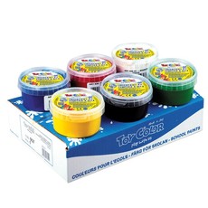 Toy Color Superwashable Finger Paint Bulk Pack: 6 x 180ml Jar Colours