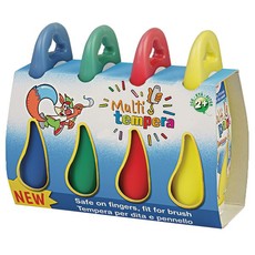 Toy Color Superwashable Multi-Tempera Paint Set: 4 x 150ml Squeezy Bottles