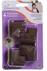 Dreambaby - 4 Pack Foam Corner Cusions - Brown