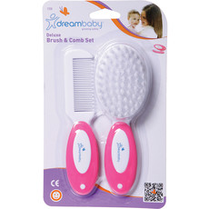 Dreambaby - Deluxe Brush and Comb Set - Pink