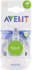 Avent - Teat - silicone 1m+2 units slow flow