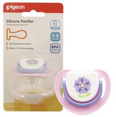 Pigeon - Silicone Pacifier Step 2 - Purple Flower