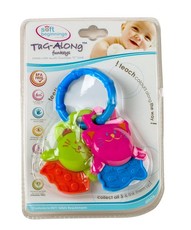 Soft Beginnings Tag-Along Funky Animals Teether Ring