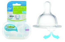 PUR - Pro Flo Silicone Teat - Size: Small (2 Pack)