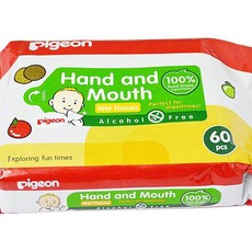 Pigeon - Hand and Mouth Wipes 2-in-1 - 60 Piece