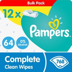 Pampers Complete Clean Bulk Wipes - 12 x 64 - 768 Wipes - Bulk Pack