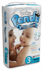 Baby Panda - 48 Premium Nappies - Size 3 - Medium