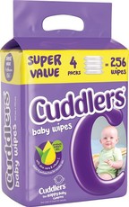 Cuddlers - Baby Wipes - Super Value Pack 4 x 64s (256s)