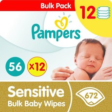 Pampers Sensitive Bulk Wipes - 12 x 56 - 672 Wipes - Bulk Pack