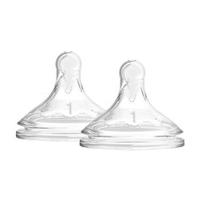 Dr.Brown's Level 1 Wide-Neck Silicone Options+ Nipple, 2-Pack