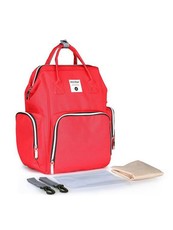 Iconix Nappy Bag Backpack with Wipe Case - Red