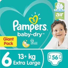 Pampers Baby Dry - Size 6 Giant Pack - 56 Nappies