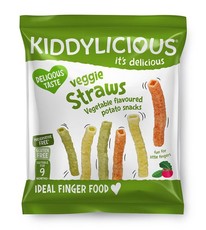 Kiddylicious Straws - Veggie - 9 x 12g