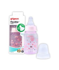 Pigeon - Light Pink Flexible Bottle Std Neck Hearts - 120ml