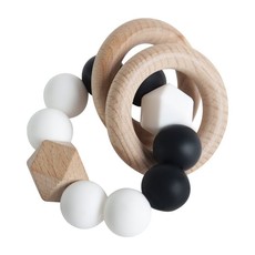 Chu Teether - Rattle Ring - Black Contrast