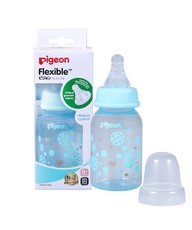 Pigeon - Light Blue Flexible Bottle Std Neck Circles - 120ml