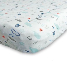 little acorn | Under the Sea Cot Fitted Sheet - Standard