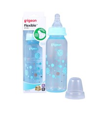 Pigeon - Light Blue Flexible Bottle Std Neck Circles - 240ml