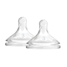 Dr.Brown's Level 3 Wide-Neck Silicone Options+ Nipple, 2-Pack