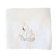 Babes & Kids | Graceful Swan Cellular Cotton Baby Blanket