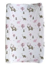 Changing Mat Cover - Baby Elephant - Pink