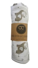 Cotton Collective Muslin Swaddle Baby Blanket - Ellie & Friends Design