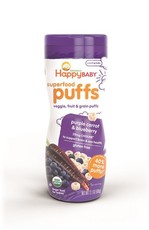 Happy Family - 6x 60g Baby Puffs Blueberry and Purple Carrot
