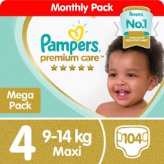 Pampers Premium Care - Size 4 Mega Pack - 104 Nappies