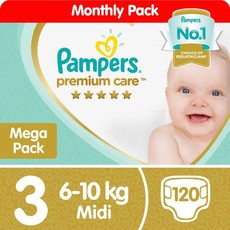 Pampers Premium Care - Size 3 Mega Pack - 120 Nappies