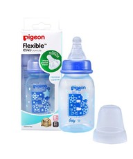 Pigeon - Blue Flexible Bottle Std Neck Circles - 120ml