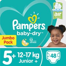 Pampers - Baby Dry - Size 5+ Jumbo Pack - 48 Nappies