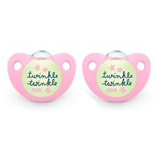 NUK Silicone night & day soother -Twinkle 18-36m