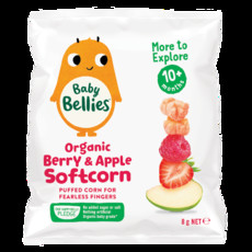 Baby Bellies Organic Berry & Apple Soft Corn - 7x8g