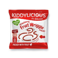 Kiddylicious Fruit Wriggles - Strawberry - 18 x 12g