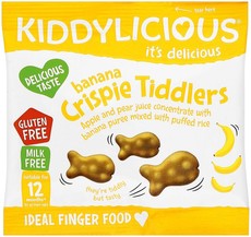 Kiddylicious Crispie Tiddlers - Banana - 18 x 12g Bags