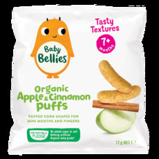 Baby Bellies Organic Apple & Cinnamon Puffs - 6x12g