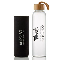 KURO-Bo Go-Eco Glass Water Bottle (550ml)