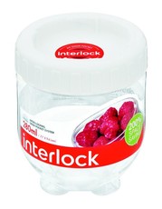 Lock & Lock - Interlock Round Clear With White Lid - 280ml