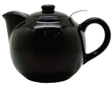 NOVA Colours Black Teapot 600ml & Lid (NSTPB60)