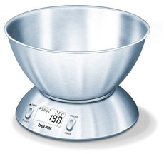 Beurer Kitchen Scale KS 54 With Large Stainless Steel Bowl